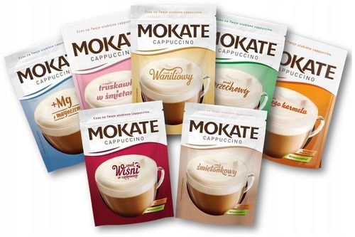 Pyszna Kawa Cappuccino Truskawka w Śmietance 110g Mokate x6 na Arena.pl