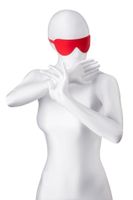 anonymo mask, pu leather, red, 65 cm