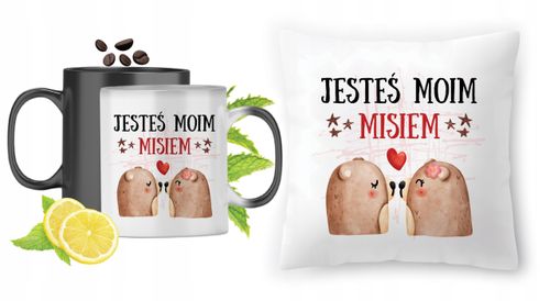 Misie Zestaw Kubek Magiczny + Poduszka Z Nadrukiem Ze Zdjęciem na Arena.pl