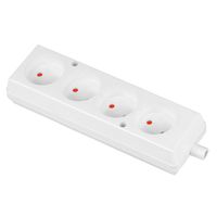 GNIAZDO POCZWÓRNE 16A 250V ROZBIERALNE B/U BIAŁE - VT-302-0040