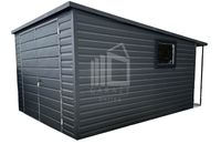 Garaż Blaszany 3x5 + wiata 0,5x3 Brama - okno rynny Rynny  ID437