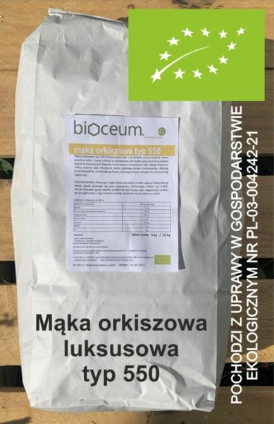 Mąka Orkiszowa BIO typ 550 Biała 5kg zdjęcie 1