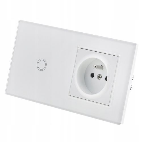 GNIAZDO ELEKTRYCZNE kontakt z bolcem WYŁĄCZNIK LED pojedynczy BIAŁY na Arena.pl