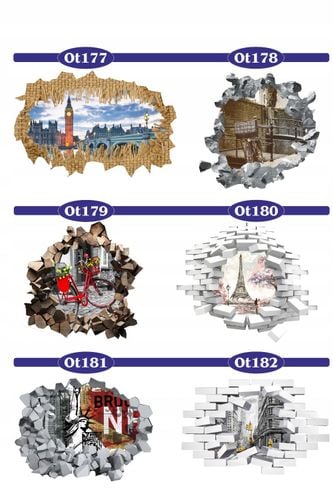 Naklejka samoprzylepna efekt 3D widok miasto nocą na Arena.pl