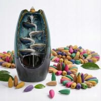 Kominek Zapachowy Wodospad Ceramiczny 55 Kadzideł Aromaterapia Relaks