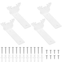 Wsporniki do półek 15 cm stalowe białe podpórki ścienne zestaw 4 szt.