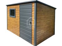 Schowek Domek Ogrodowy 3x2m drzwi okno dach spad w tył PLG187