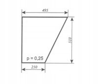 szyba drzwi dolna ciągnika C-360 kabina Koźmin (Henmar Stawowy)