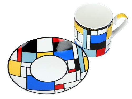 Kpl. Filiżanka ze spodkiem - P. Mondrian, Composition A (CARMANI) na Arena.pl