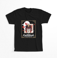 Koszulka Czarna Genshin Impact - Hu Tao - WYBIERZ KOLOR Męska 4XL