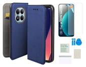 Etui z klapką do XIAOMI REDMI NOTE 15 PRO 5G case niebieski + folia TPU