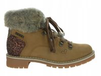 Buty ocieplane trekingowe Soccx skórzane brązowe 36