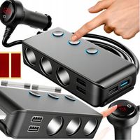 ROZDZIELACZ ZAPALNICZKI WOLTOMIERZ ŁADOWARKA USB 12V-24V QC 3.0