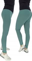 Leginsy DŁUGIE getry damskie ZIELONE BAMBUSOWE 7XL