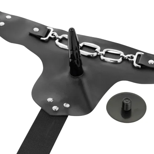 harness attraction george 19 cm - zestaw pasow z wibrującym modelem tpr na Arena.pl