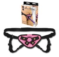 LUX FETISH Pink Velvet StrapOn Uprząż