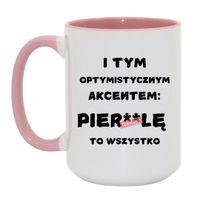 Duży Biało-Różowy 450 ml