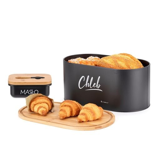 chlebak z zestawem pojemników i maselniczka e-6079 na Arena.pl