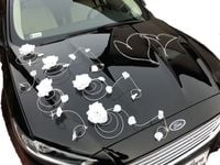 Dekoracja samochodu ozdoby na auto do ślubu płatki stroiki kwiaty KOLORY