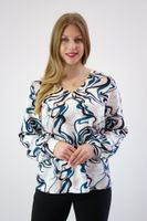 Elegancka bluzka we wzory Kora Kolorowa 40