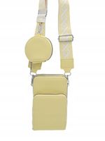 Torebka rowerówka portfel z portfelikiem pasek BOHO żółty Q0693