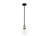 LAMPA WISZĄCA POJEDYNCZA ZE ZŁOTĄ  OPRAWKĄ RETRO
