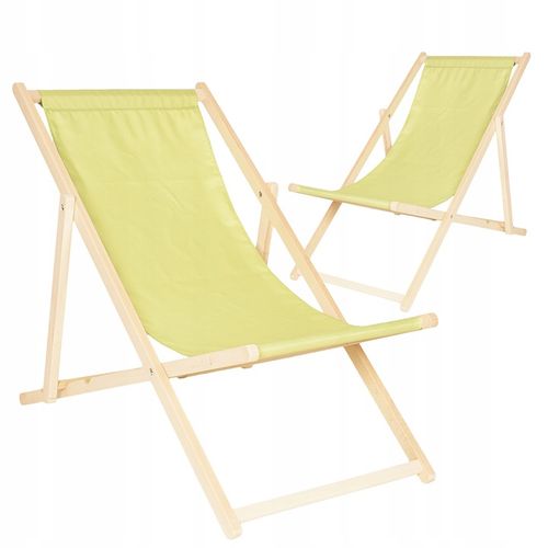 Zestaw Leżak Drewniany Plażowy Szary Bukowe Leżaki Od Producenta 2 Szt. na Arena.pl