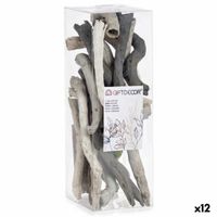 Pień Drewniany Dekoracyjny Gift Decor Szary 9 x 27 x 9 cm (12 Sztuk)