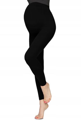 LEGGINSY CIĄŻOWE BEZSZWOWE LEGINSY SPODNIE CZARNE na Arena.pl