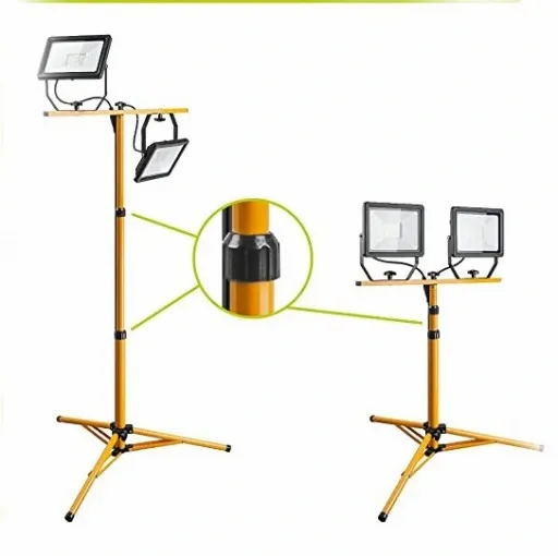 Halogen LED 2x 50W + Statyw Budowlany + Pokrowiec zdjęcie 4