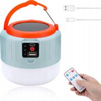 LAMPKA TURYSTYCZNA KEMPINGOWA LED SOLARNA LAMPA DO NAMIOTU BIWAK POWERBANK