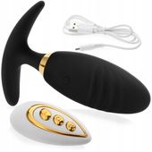 WIBRUJĄCY KOREK ANALNY ANAL PLUG STEROWANY PILOTEM 60 OPCJI SEX