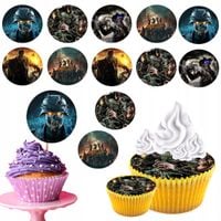 OPŁATEK na BABECZKI MUFFINKI zestaw na urodziny 12szt. - ZOMBI ZOMBIE