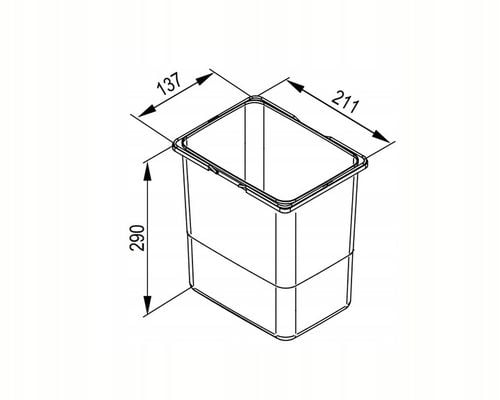Kosz na śmieci PRAKTIKO sortownik segregator do szuflady 60 cm na Arena.pl