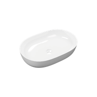 Jima umywalka nablatowa 51x36 cm owalna, biały połysk