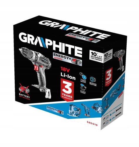 Wiertarko-wkrętarka Energy+ GRAPHITE 58G019 na Arena.pl