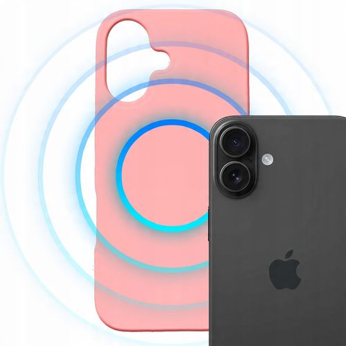 Różowe etui z MagSafe case na tył do Apple iPhone 16 3mk HARDY MagSilicone na Arena.pl