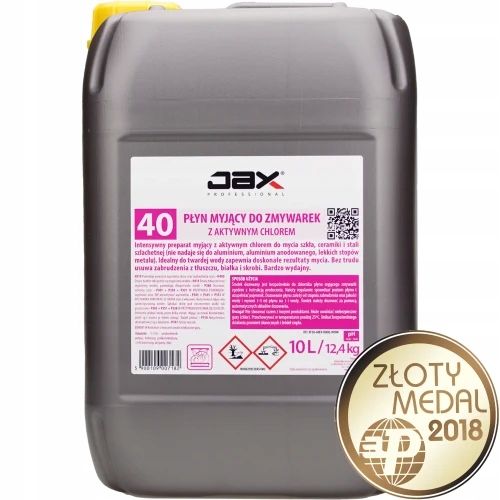 Płyn myjący do zmywarek z aktywnym chlorem 10L Jax na Arena.pl