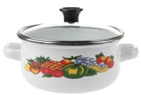 GARNEK Tradycyjny EMALIOWANY Mały Garnuszek 14cm 0,75L Z Pokrywką INDUKCJA