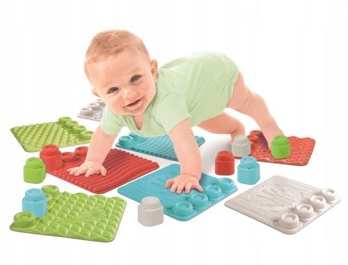 CLEMMY ŚCIEŻKA SENSORYCZNA Mięciutka mata + pachnące klocki, dla maluszka na Arena.pl
