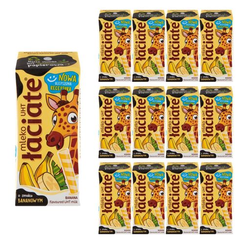 Łaciate Mleko UHT o smaku bananowym 200 ml x 12 sztuk na Arena.pl
