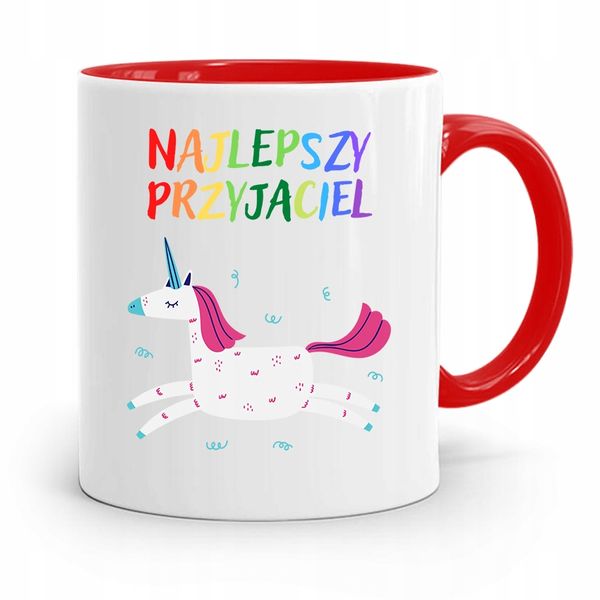 Kubek Czerwony Dla Dzieci Najlepszy Przyjaciel Z Nadrukiem Ze Zdjęciem zdjęcie 1