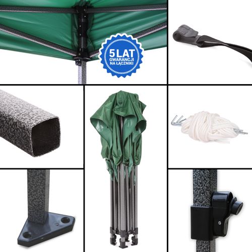 Namiot handlowy Basic 300 x 300 cm zielony na Arena.pl