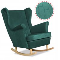 Fotel uszak bujany Angelo plaster miodu zielony