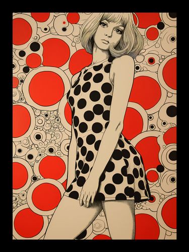 Plakat 13x18cm Czerwone Kropki na Arena.pl