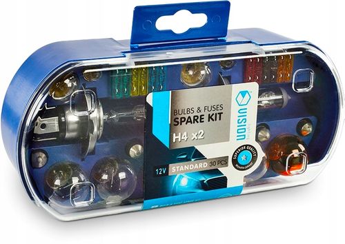 ZESTAW ZASOBNIK KOMPLET ŻARÓWEK ZAPASOWYCH 2x H4 12V + BEZPIECZNIKI 30 ELEM na Arena.pl