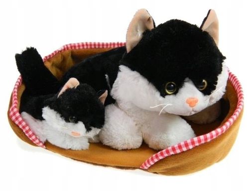 INTERAKTYWNY KOT W POSŁANKU Reaguje na Dotyk + KOTEK 2 kotki na Arena.pl