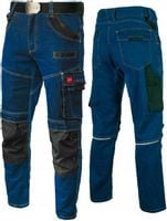 NOWOCZESNE spodnie męskie jeans robocze ELASTYCZNE STRETCH SLIM granatowe