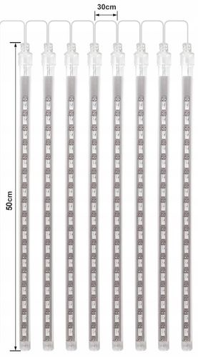 METEORY 50 CM LAMPKI PADAJĄCY ŚNIEG OŚWIETLENIE ŚWIĄTECZNE IP44 SOPLE LED na Arena.pl