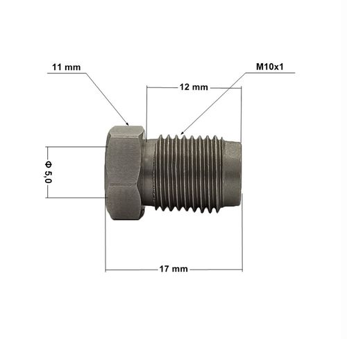10x KPS-2 SF INOX Końcówka przewodu hamulcowego sztywnego M10x1 rurka 4,8 na Arena.pl